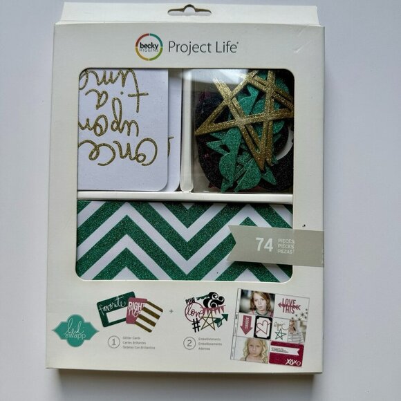 Scrapbooking Project Life Heidi Swapp Glitter Pocket Cards Embellishment - Picture 1 of 2